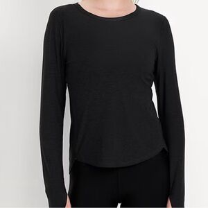 Old Navy Active Black Long Sleeve BreathON Top XL Lightweight,Athletic Soft Chic